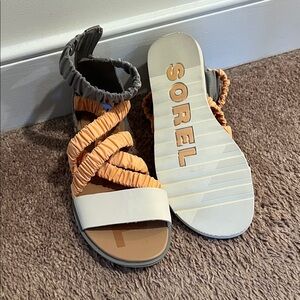 Sorel Women's Sandals - Orange, Gray, and White